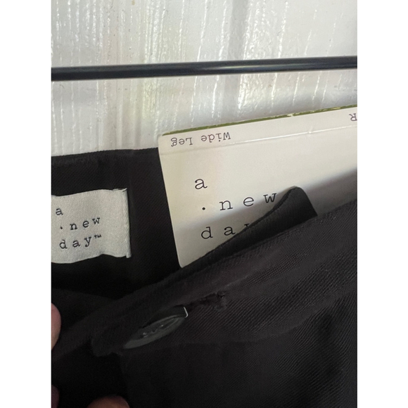 Women's a new day wide leg high rise relaxed Pants Black Size 12R NWT - Picture 4 of 9